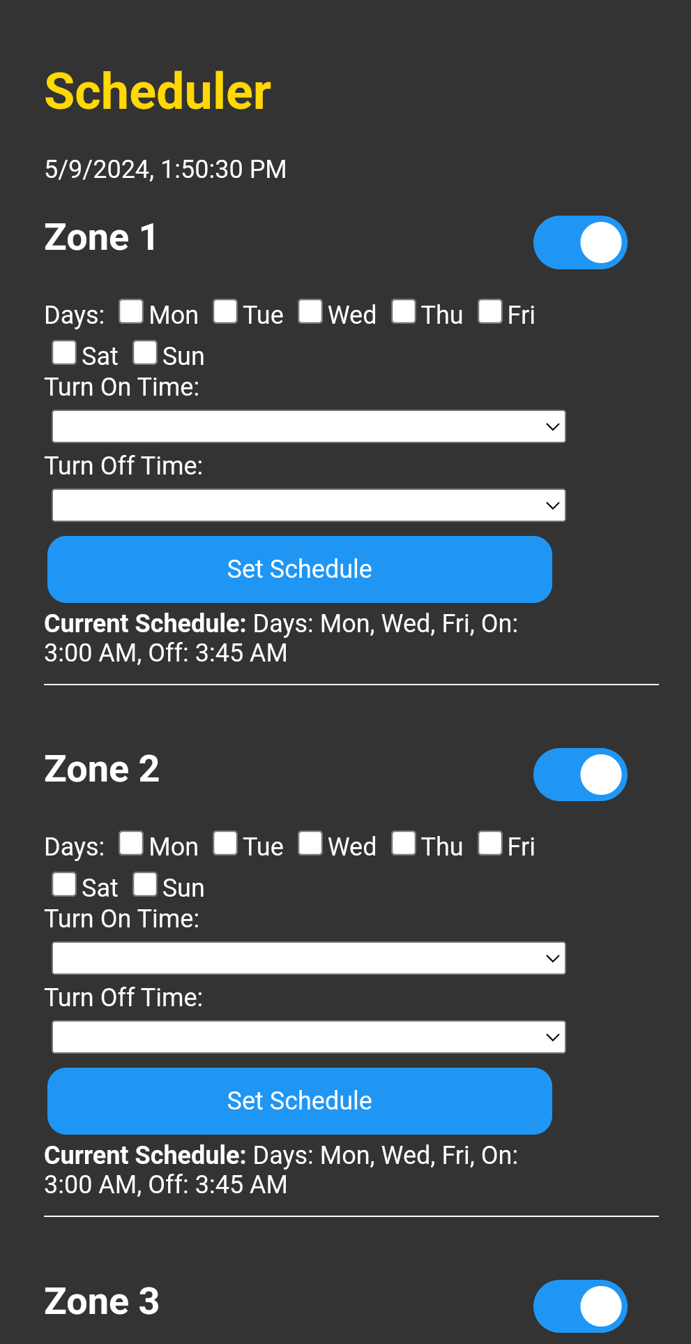 UI Scheduler